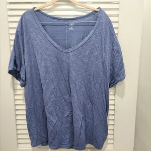 Gap Foreversoft V-Neck Blue Tee XXL